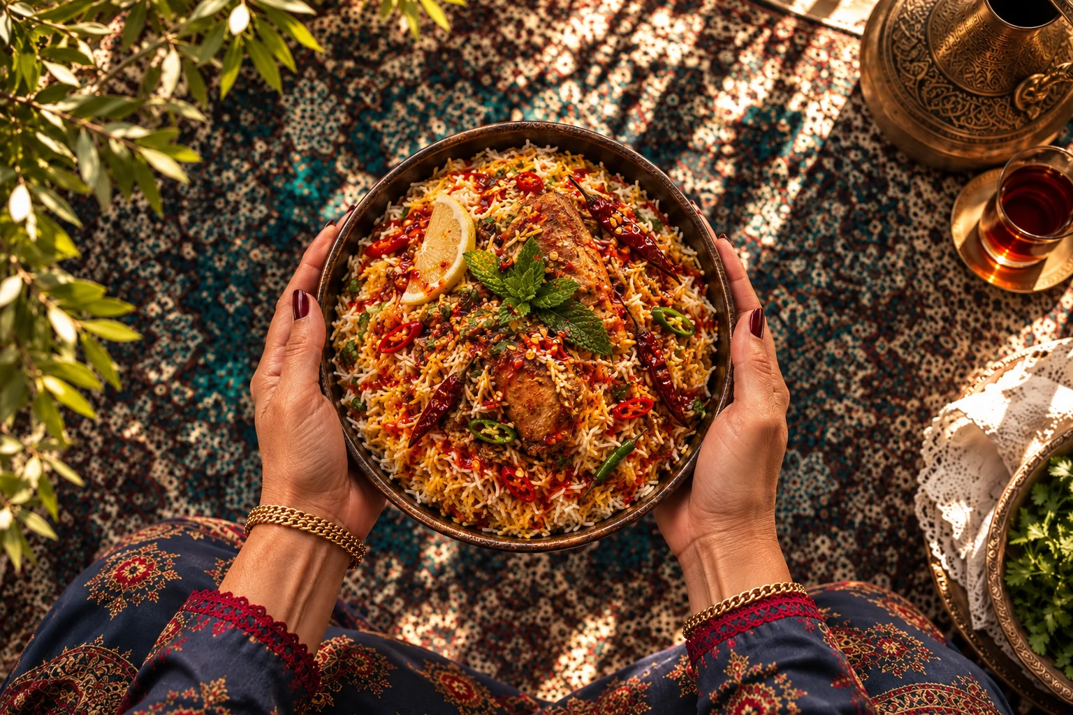 Spicy Half Chicken Biryani / برياني نصف دجاجة حار