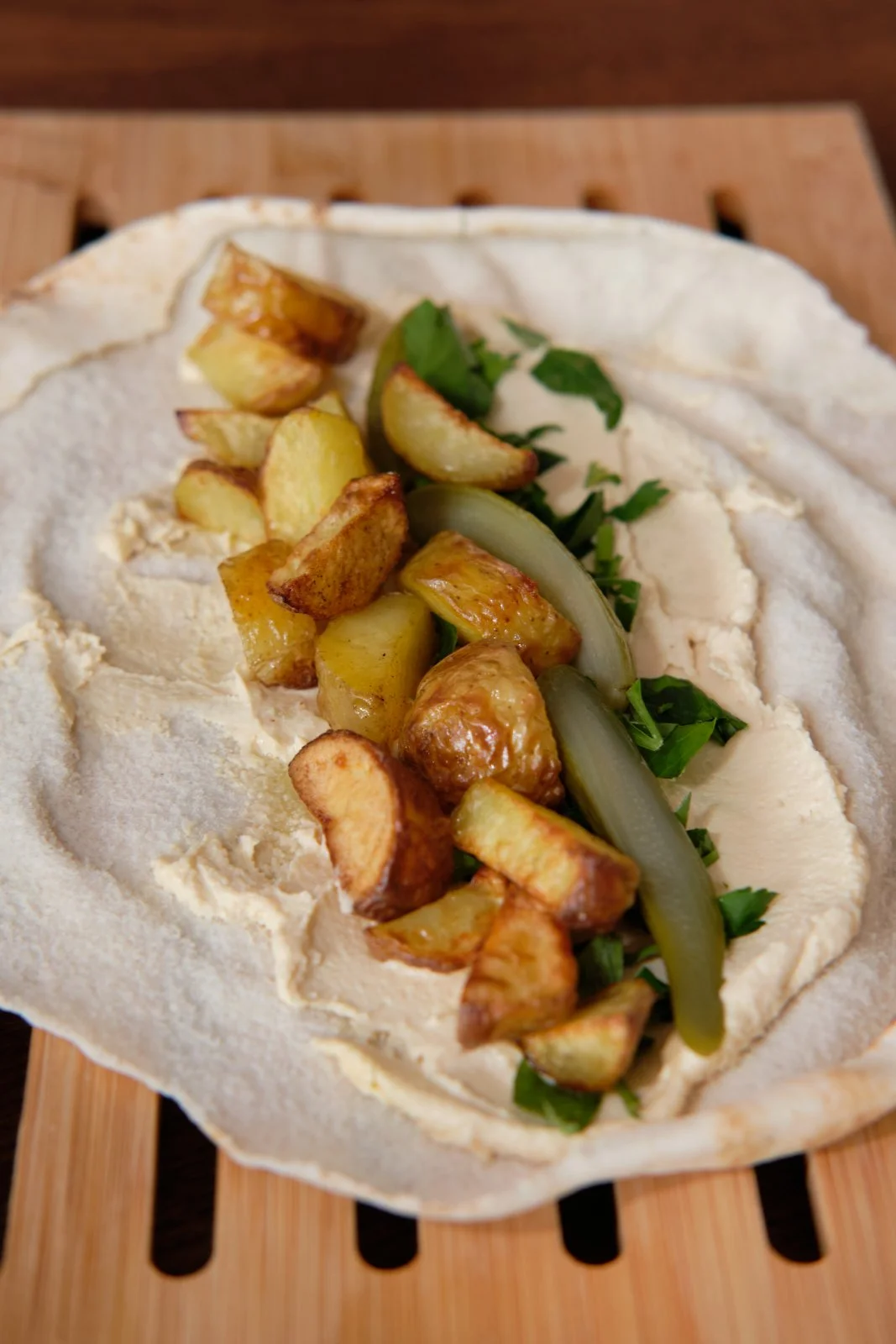 Potato Hummus Wrap